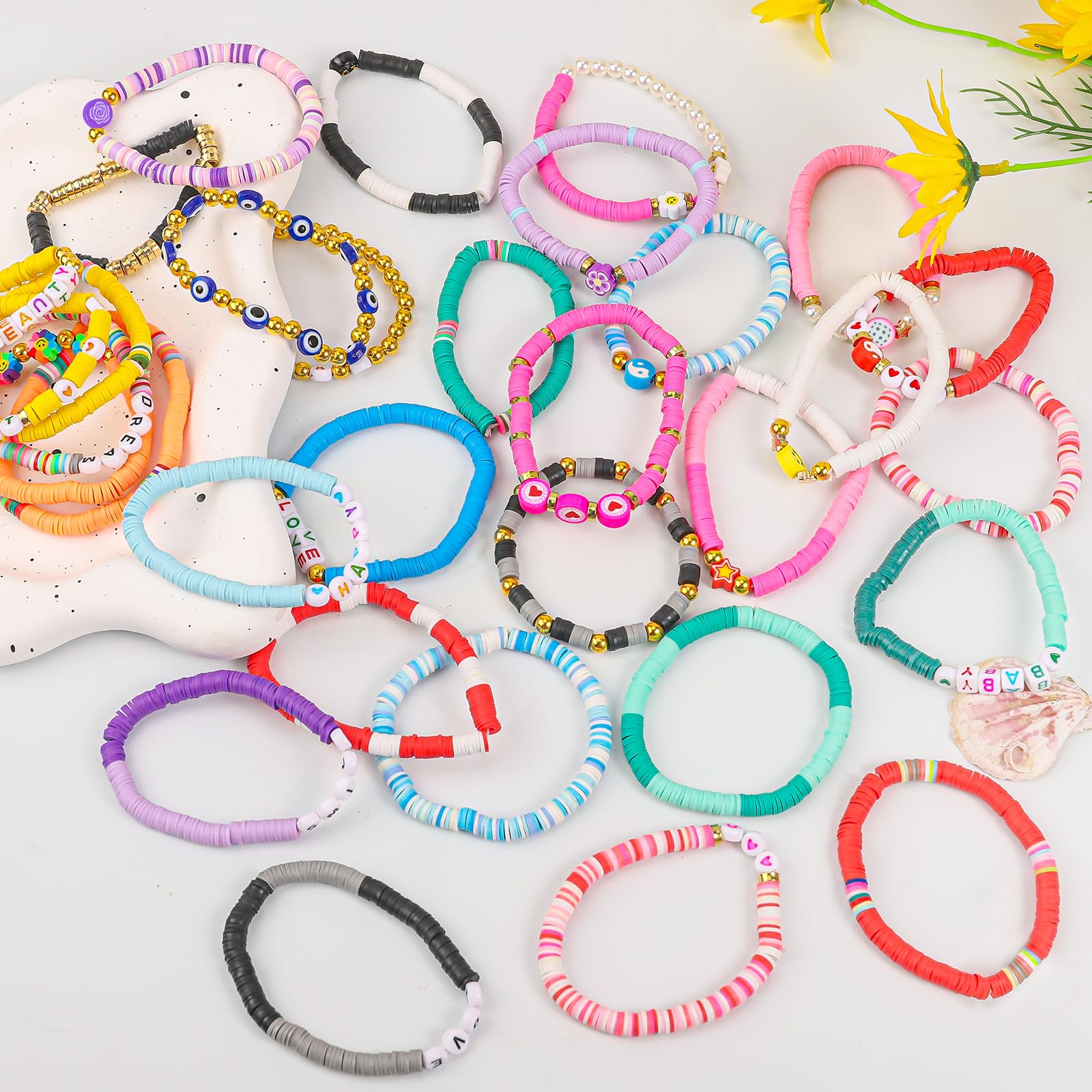 LUYI colorful clay beads elevate outfits
