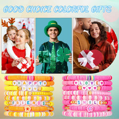 LUYI preppy beach-summer-look bracelets bring vibrant color to outfits.