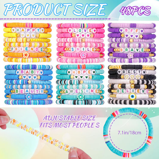 LUYI preppy bracelets with gold bead accents for a subtle shimmer.