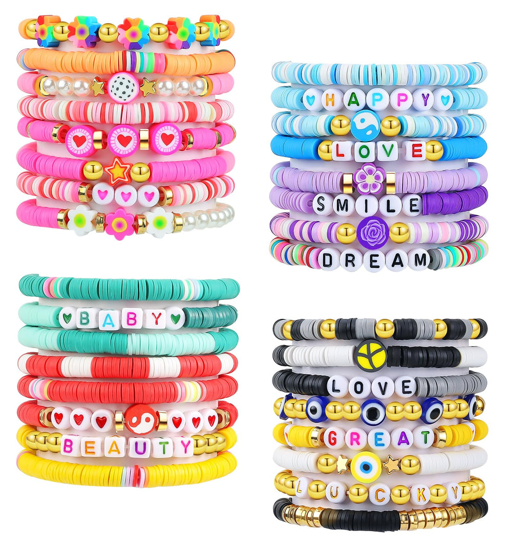 LUYI preppy bracelets set close-up for daily wear