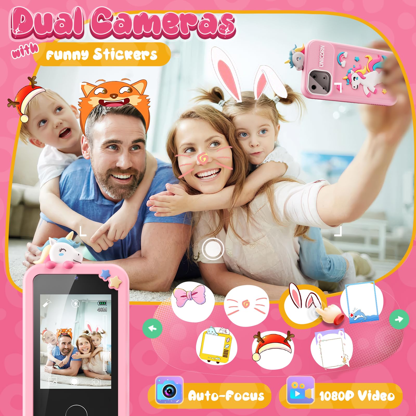 Luyiilo kid camera toy 10mp 1080p captures fun moments and sparks creativity.