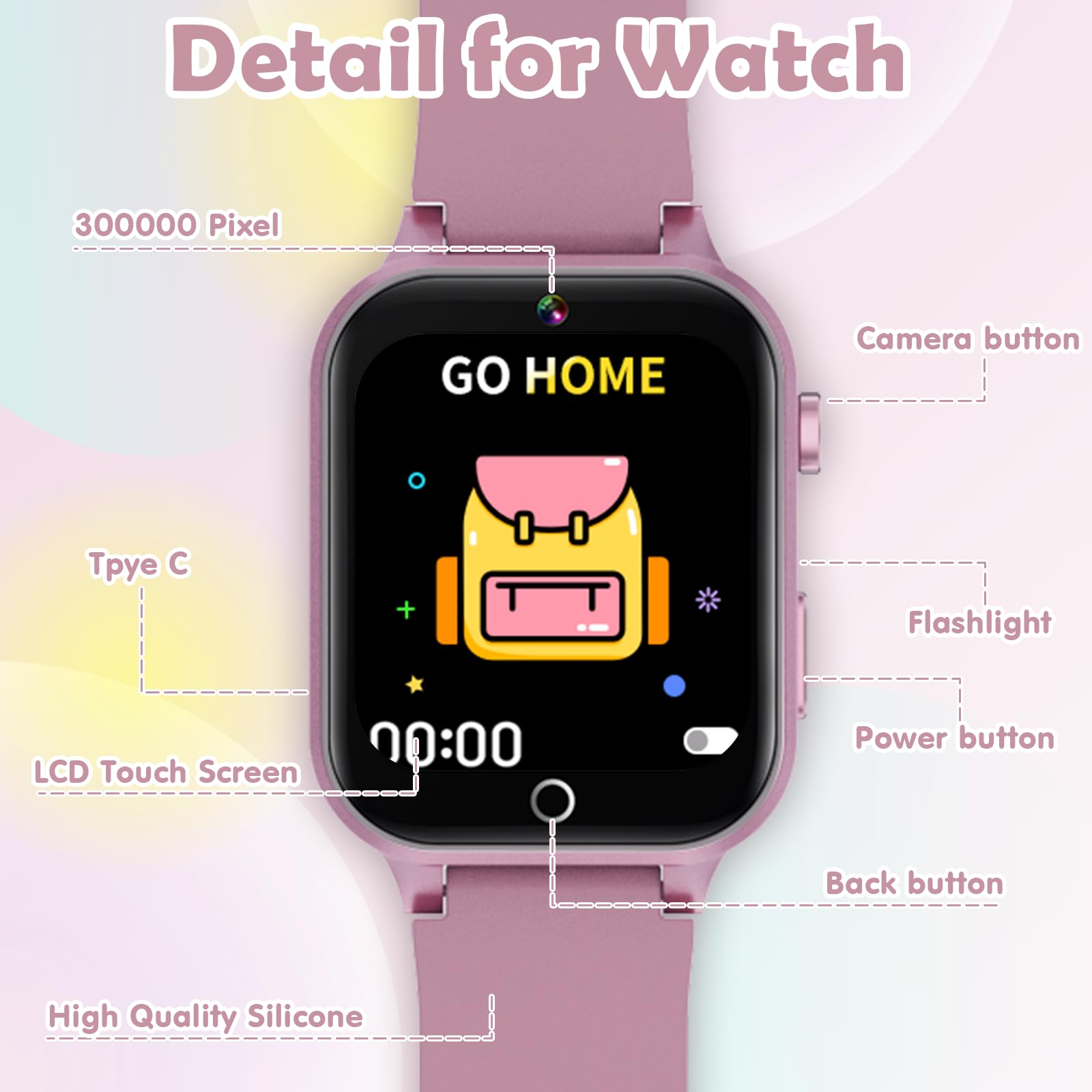 Luyiilo Kids Games Watch battery offers 7 to 14 days of standby power.