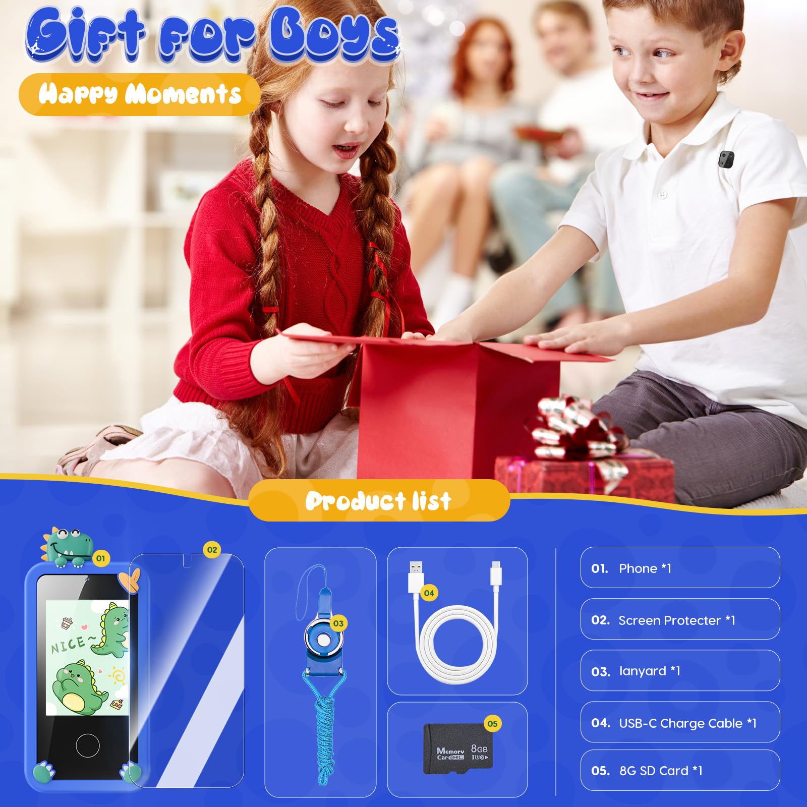 Luyiilo Kids Smart Phone Toy gift-ready box for easy gifting.