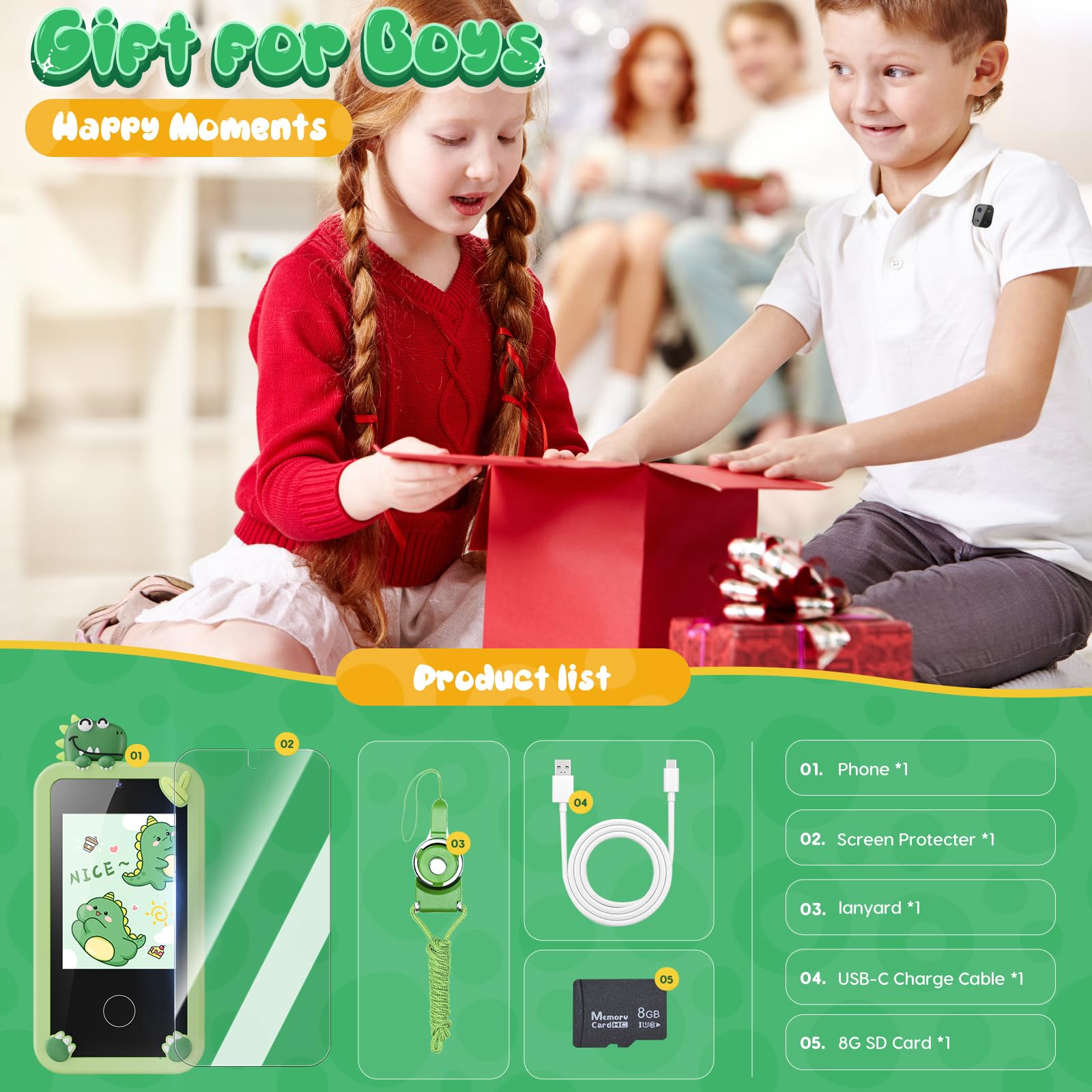 Luyiilo compact toy phone ideal for travel and pretend play.