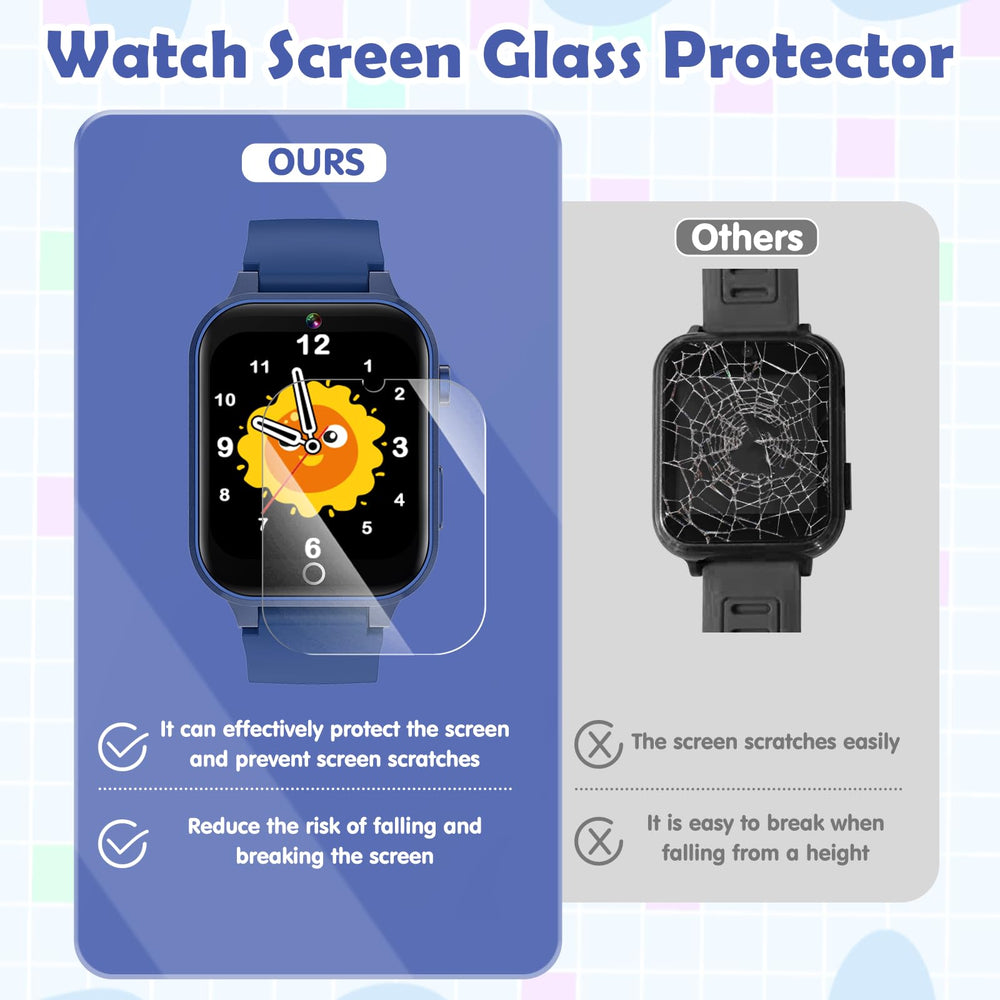 Luyiilo kids smartwatch screen protection with tempered films