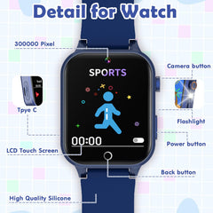Luyiilo kids smartwatch silicone band is soft and durable