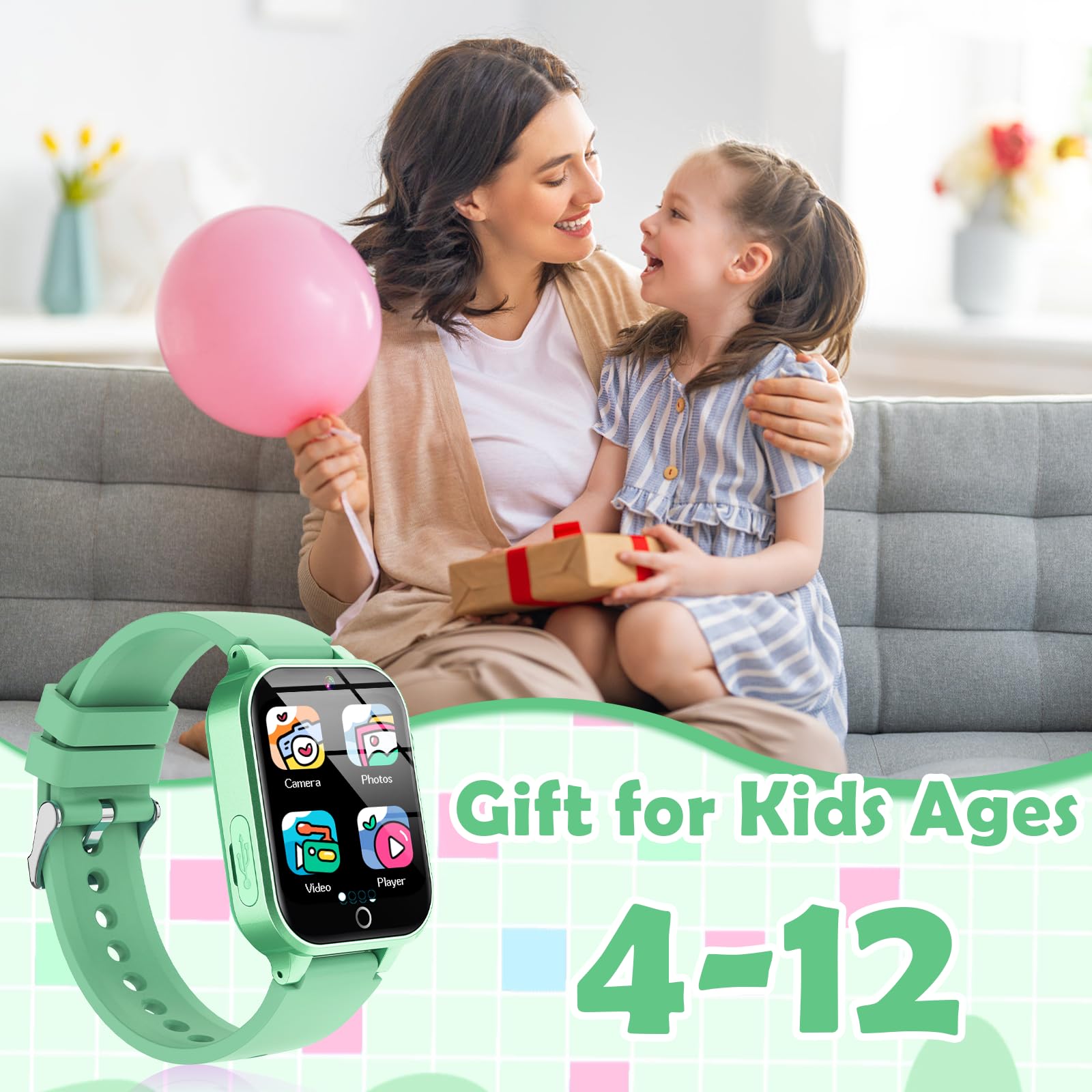 Luyiilo unicorn-face watch design for younger kids' imaginative play.