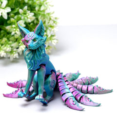 LUYUCUBE nine-tailed fox model on a desk offers tactile fidget fun.