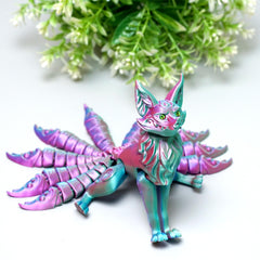 LUYUCUBE nine-tailed fox model shows realistic detailing and texture.