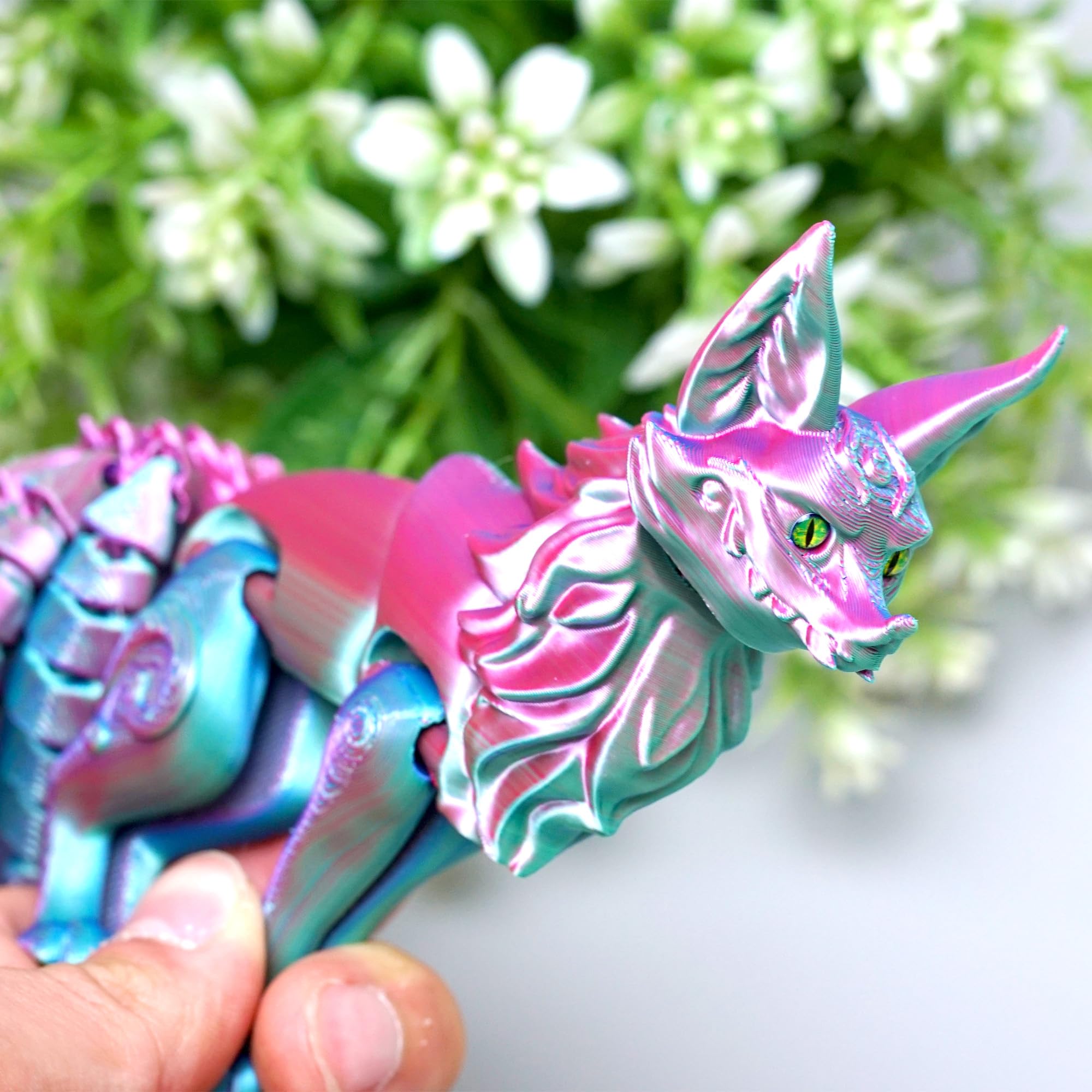 LUYUCUBE nine-tailed fox model on a shelf as a collectible piece.