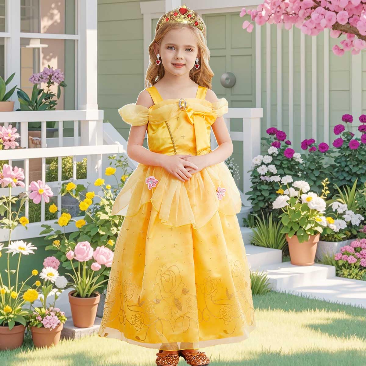 Luzlen Princess Dress crown accessory for royal costume looks and party photo moments.