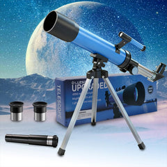Luzsco Kids Telescope on tripod provides stable beginner viewing.