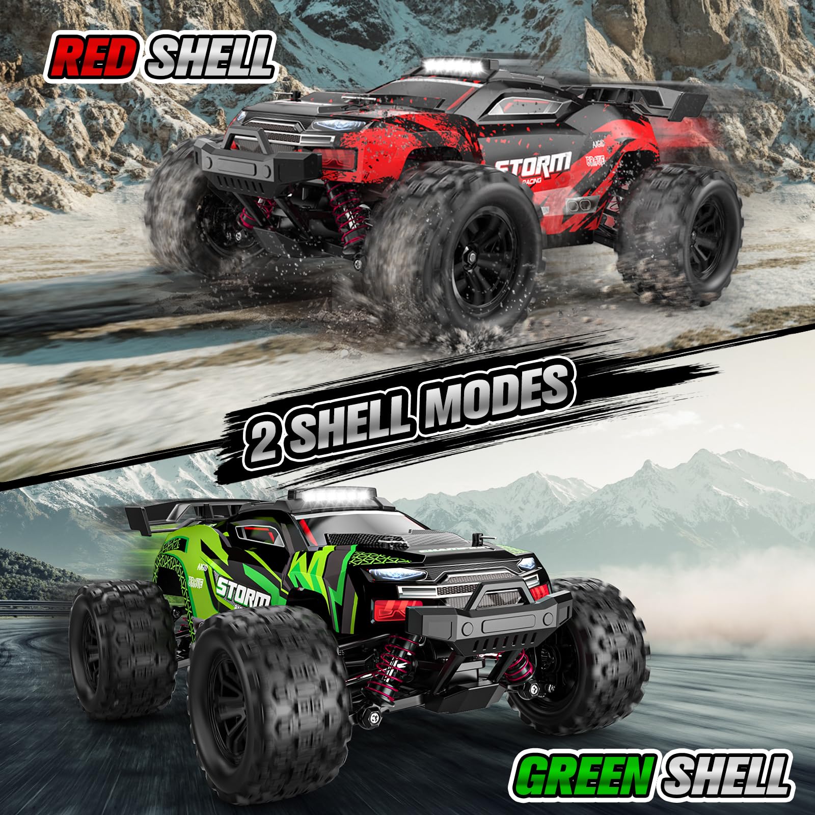 Lvcdzr 1:18 RC car LED headlights for night driving