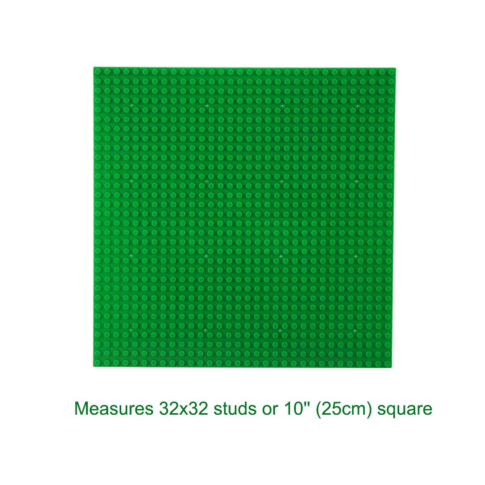 LVHERO Classic baseplates 10x10 green side view stacked for expansion
