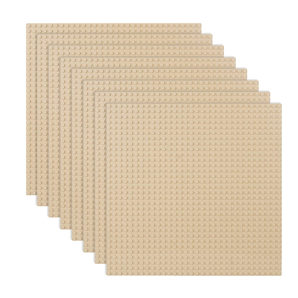 LVHERO Classic baseplates in sand color for compatible brick building.