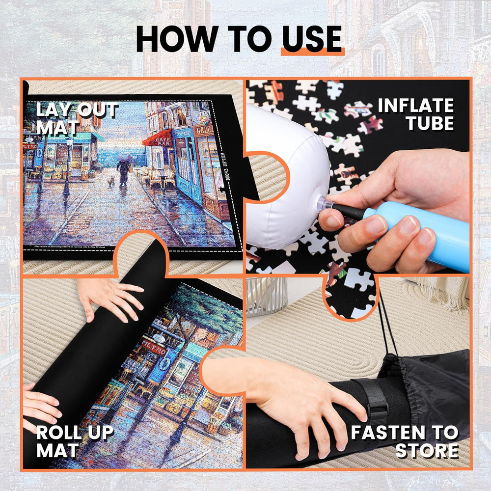 Lwoeo drawstring storage bag keeps puzzles safe and portable