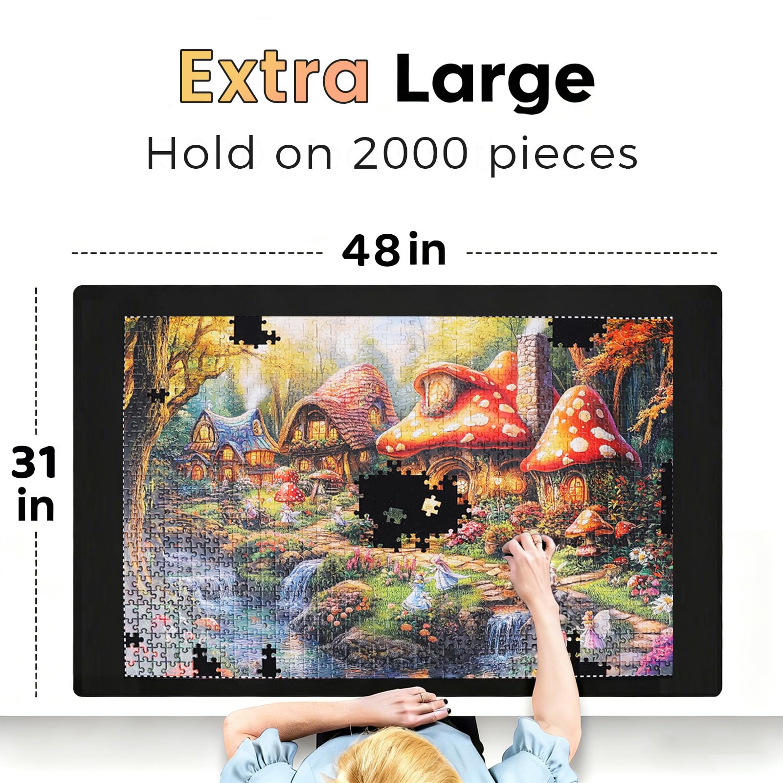 Lwoeo puzzle tray set helps organize colors during puzzling sessions.