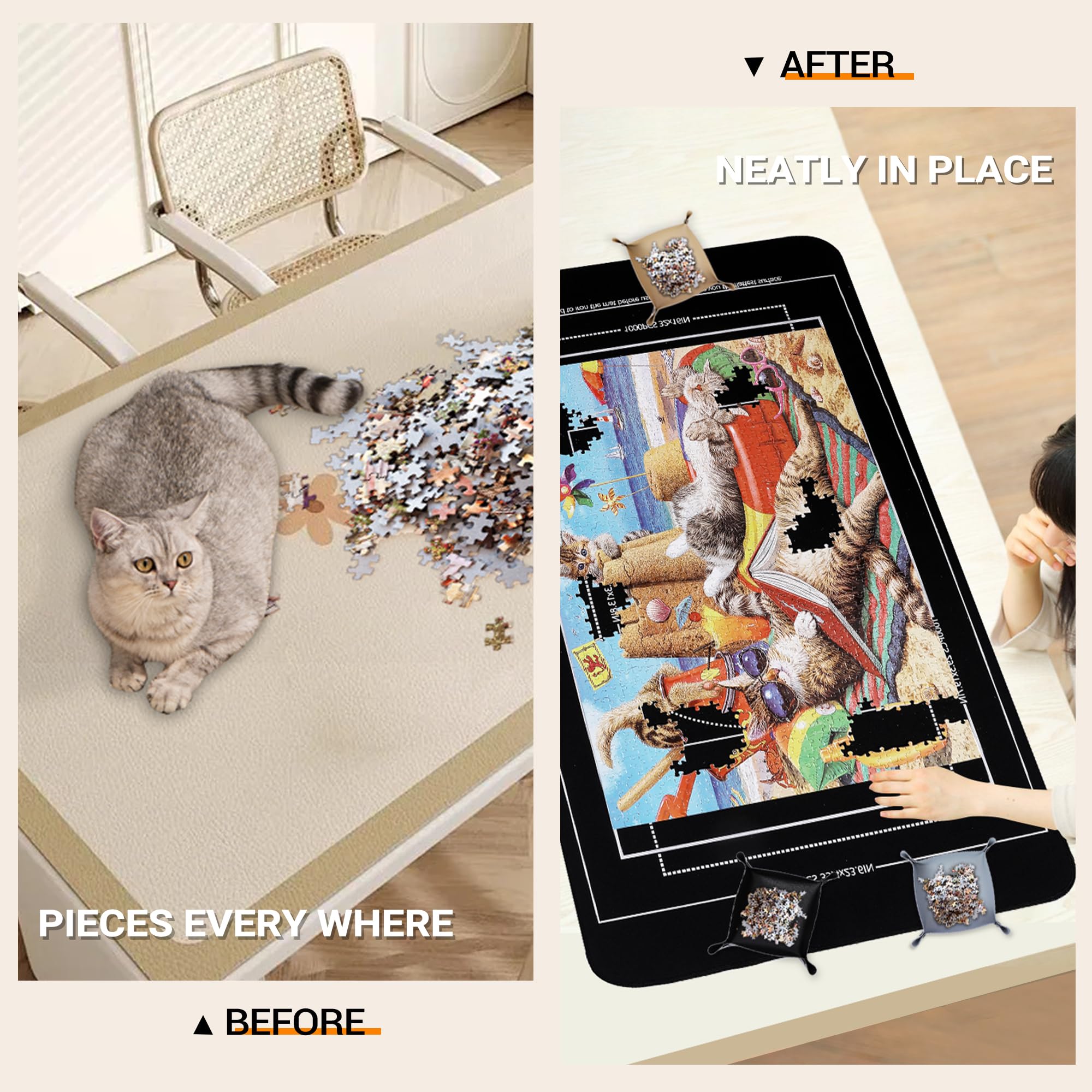 Lwoeo portable design fits small spaces and travel puzzles.