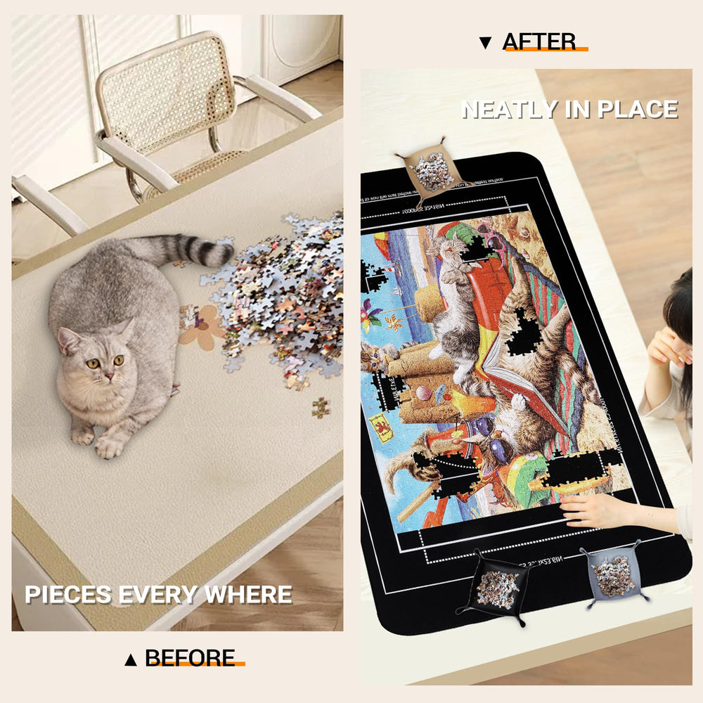 Lwoeo portable design fits small spaces and travel puzzles.