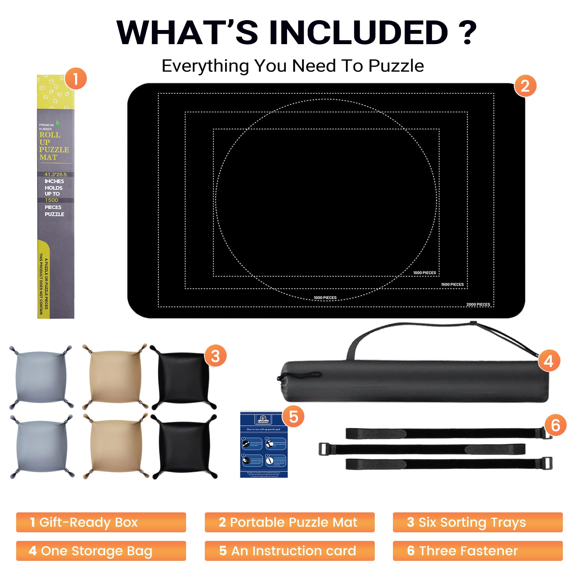 Lwoeo travel bag keeps puzzle pieces organized on the go.