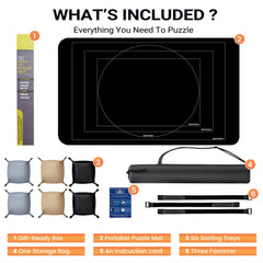 Lwoeo travel bag keeps puzzle pieces organized on the go.
