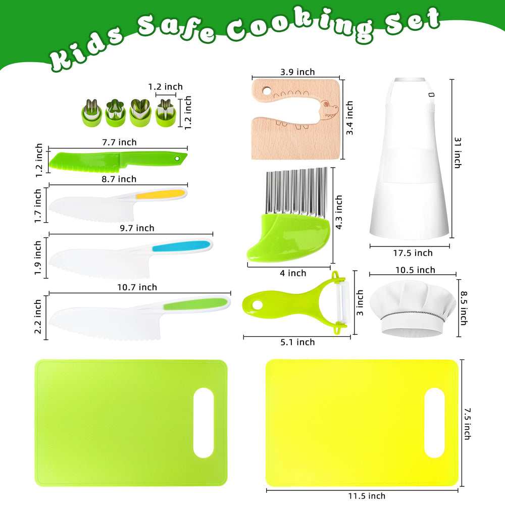 LWWTBS kids knife set crinkle cutter for versatile toddler prep.