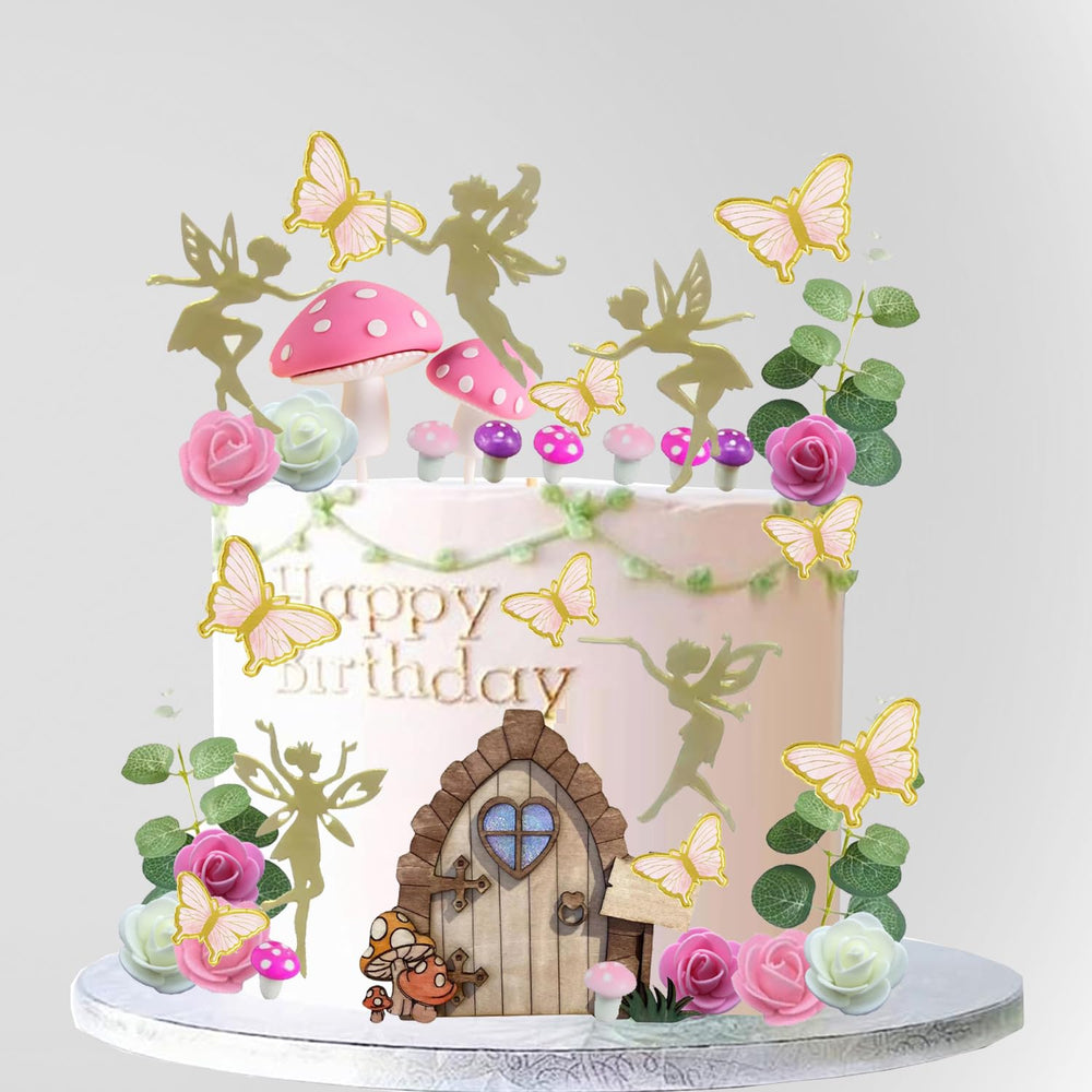 LXASIY fairy door house topper for magical cake display