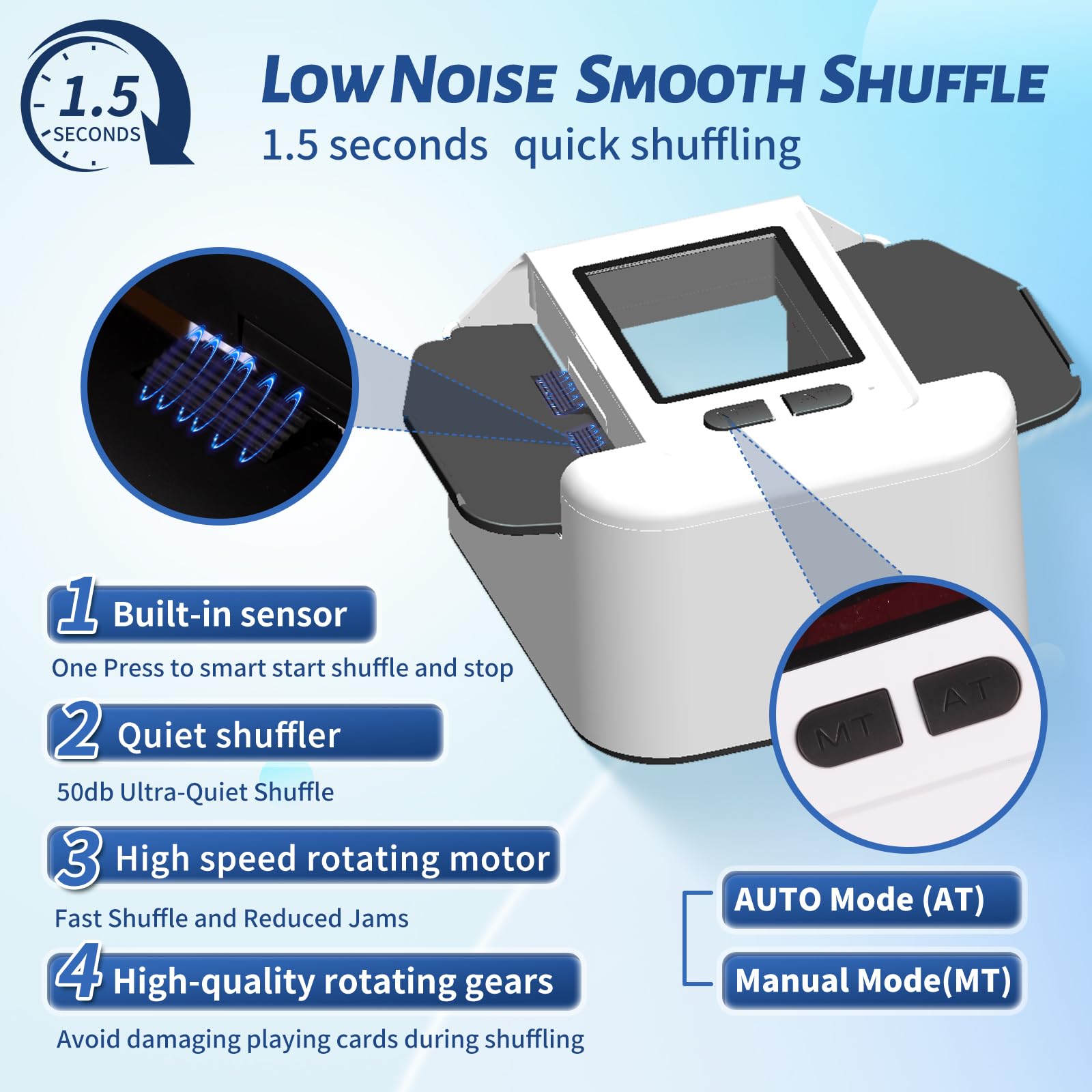 LXJMCWIO auto model shuffle action in use delivering fast rounds