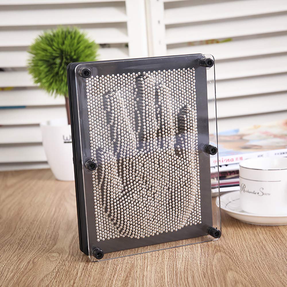 LXS 3D Pin Art Board, metal pins, durable frame, easy reset