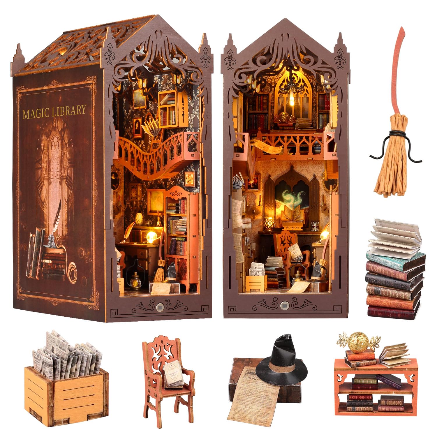 Lycidae book-nook kit assembly parts for a satisfying DIY project