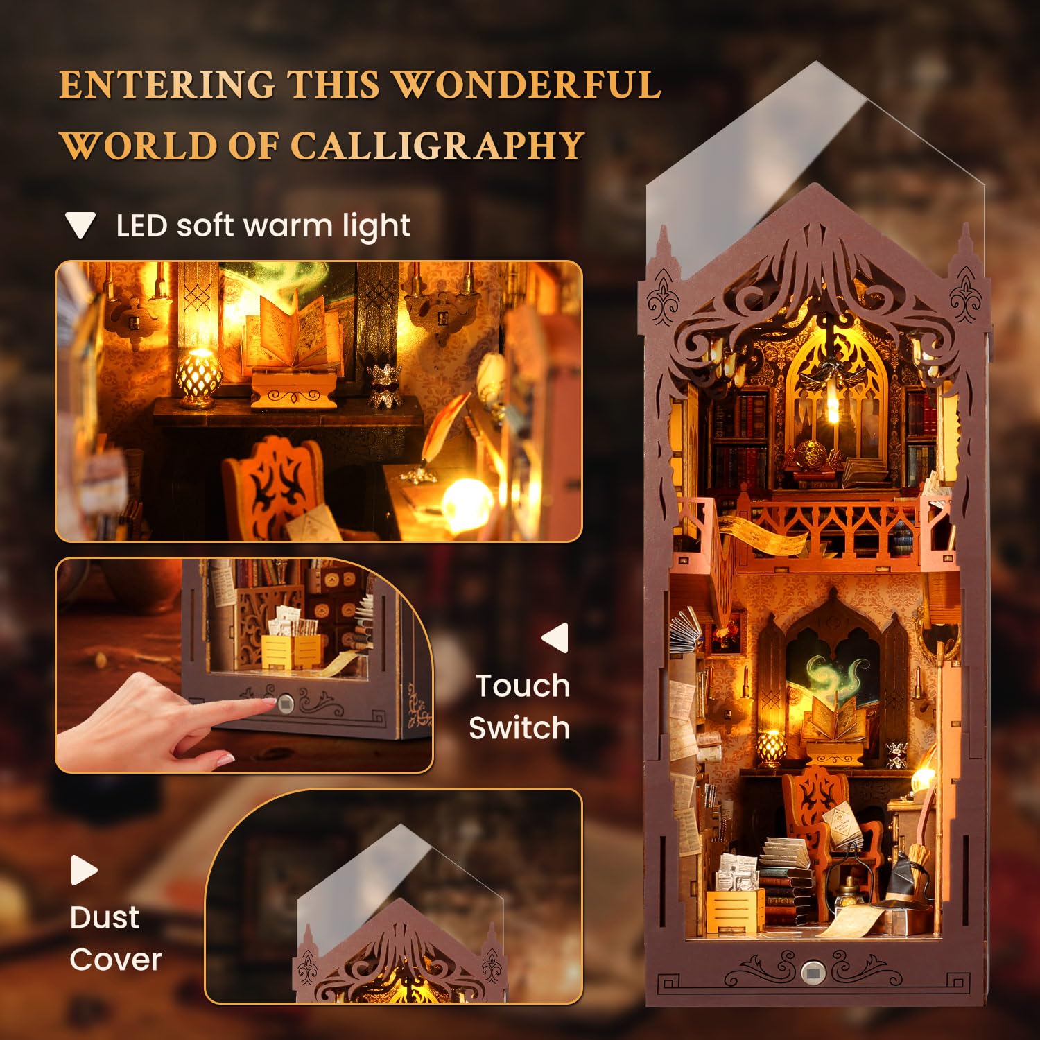 Lycidae touch LED light adds warm ambiance to the mini world