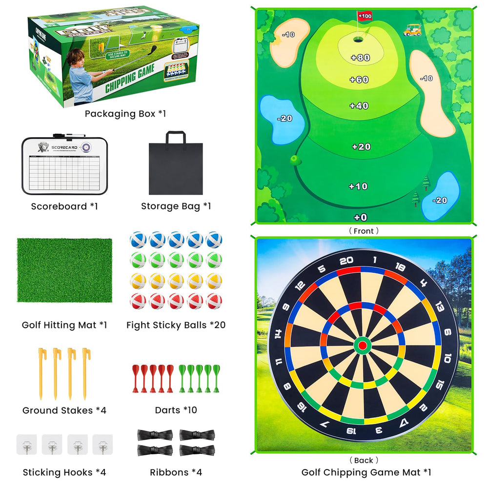 LYDARZ Battle Golf Set swing-training mat aids focus and accuracy.