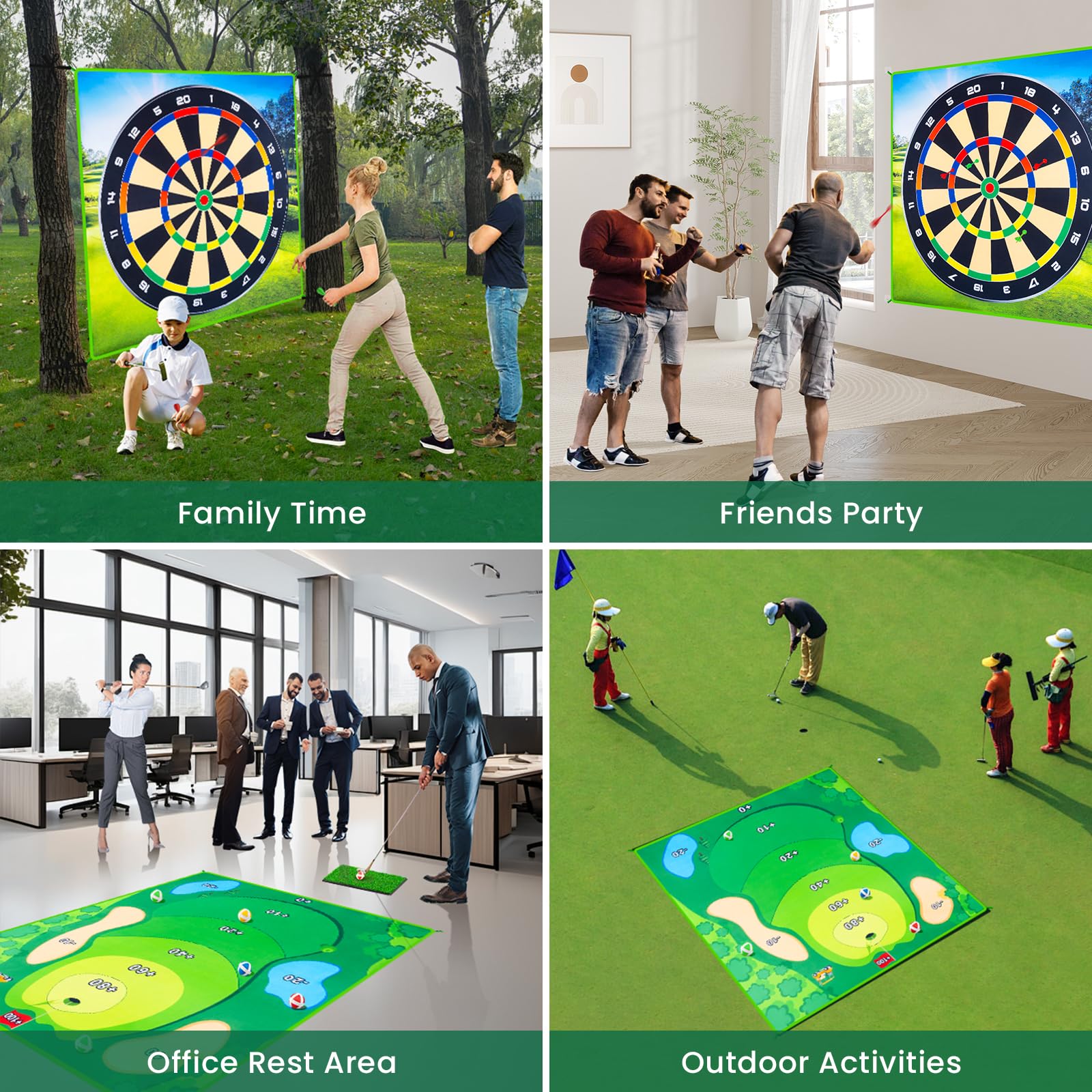 LYDARZ Battle Golf Set child-friendly design inspires backyard practice and play.