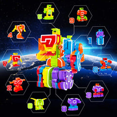 Lydaz Number Bots sensory toy invites hands on play for toddlers.