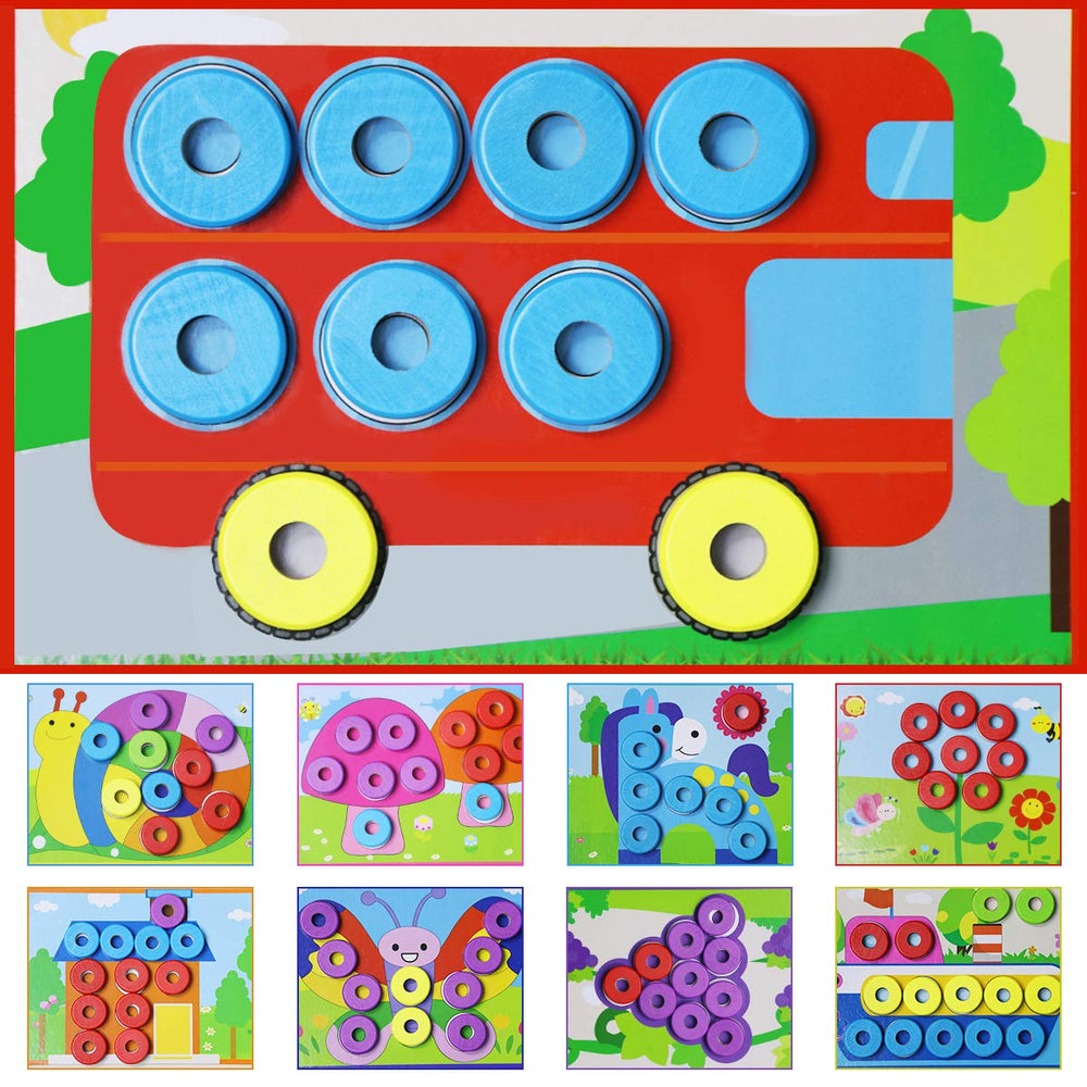 Lydaz stacking wooden sticks with numbers encourages hands-on arithmetic exploration.