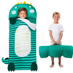 Lydaz ydaz kids sleeping bag with dinosaur pillow removable for comfy naps