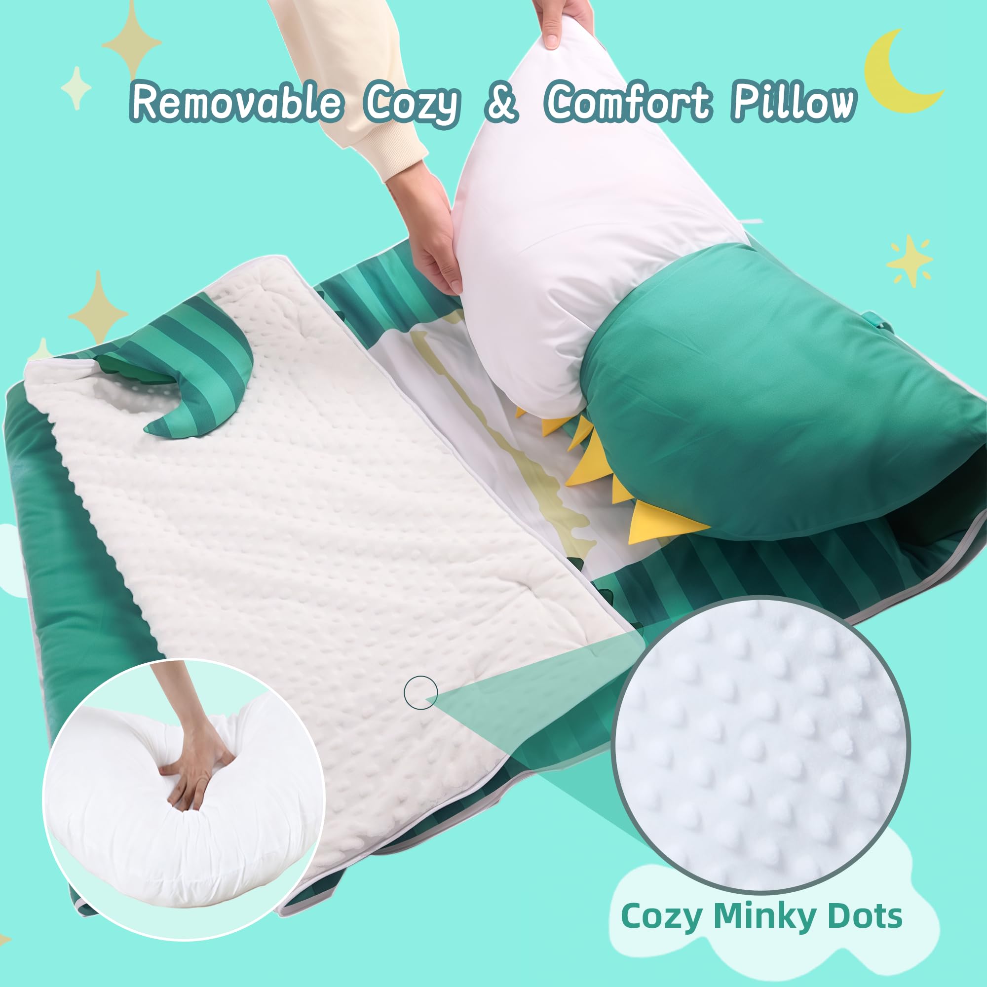 Lydaz ydaz multipurpose nap mat with blanket and pillow