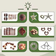 LYiUP wooden brain teaser interlocking pieces spark problem solving and fine motor skills