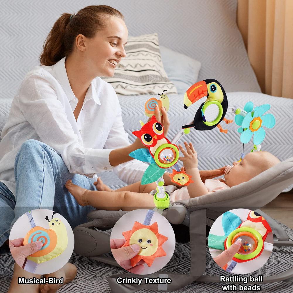 Lynncare flower spinner engages visual tracking through movement