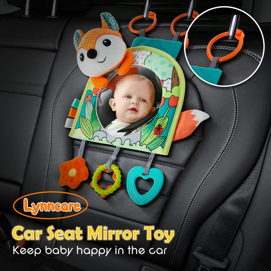 Lynncare rear-facing car seat mirror provides safe supervision and interactive play during rides