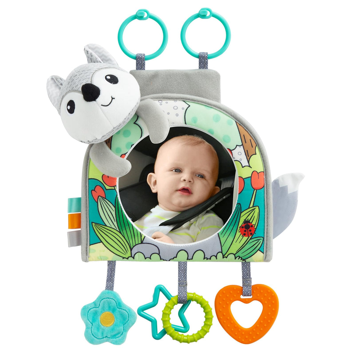 Lynncare car-seat toy with a fox design for infant engagement