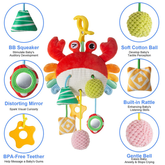 Lynncare hanging accessories like pom-poms for visual engagement.
