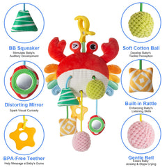 Lynncare hanging accessories like pom-poms for visual engagement.