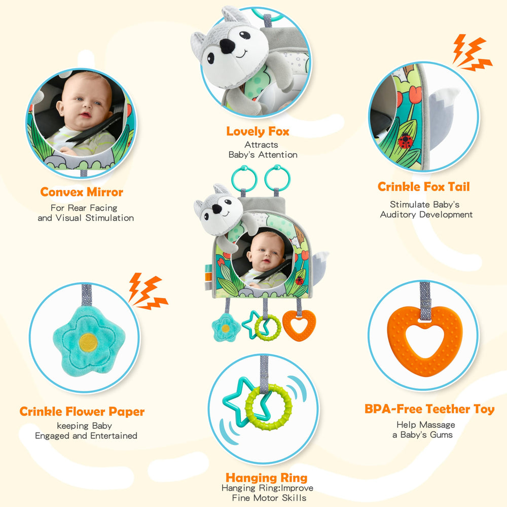Lynncare hanging soft toys crinkle for engaging baby play