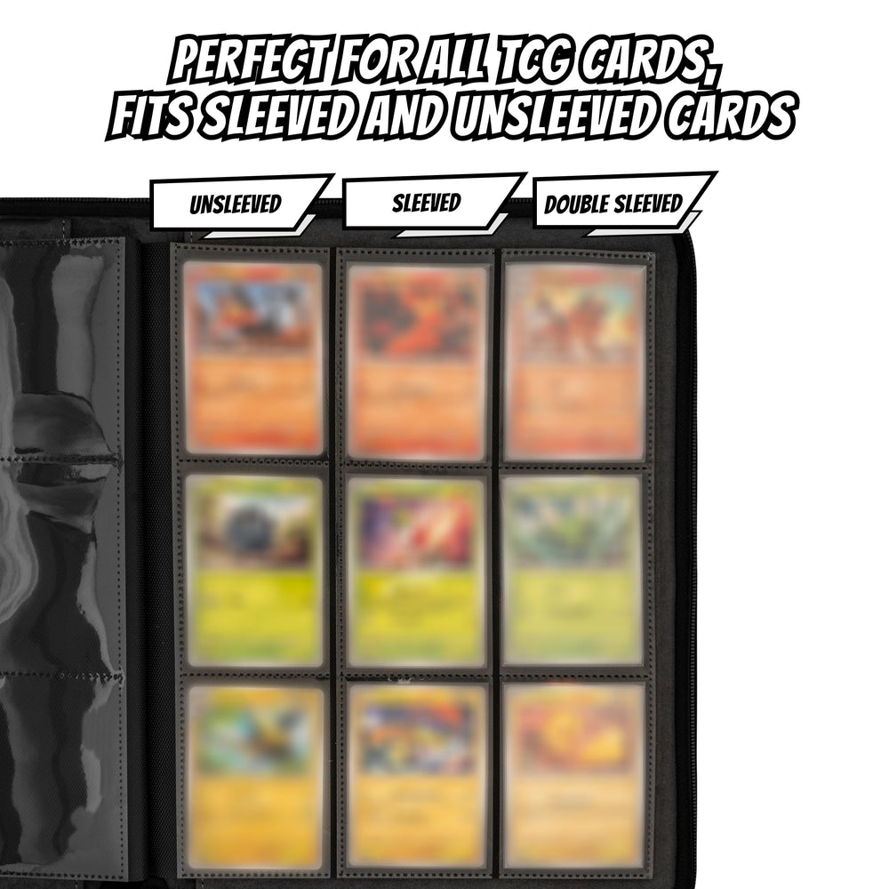 LYNX 3D Card Binder dimensions compatible with sleeved and unsleeved cards