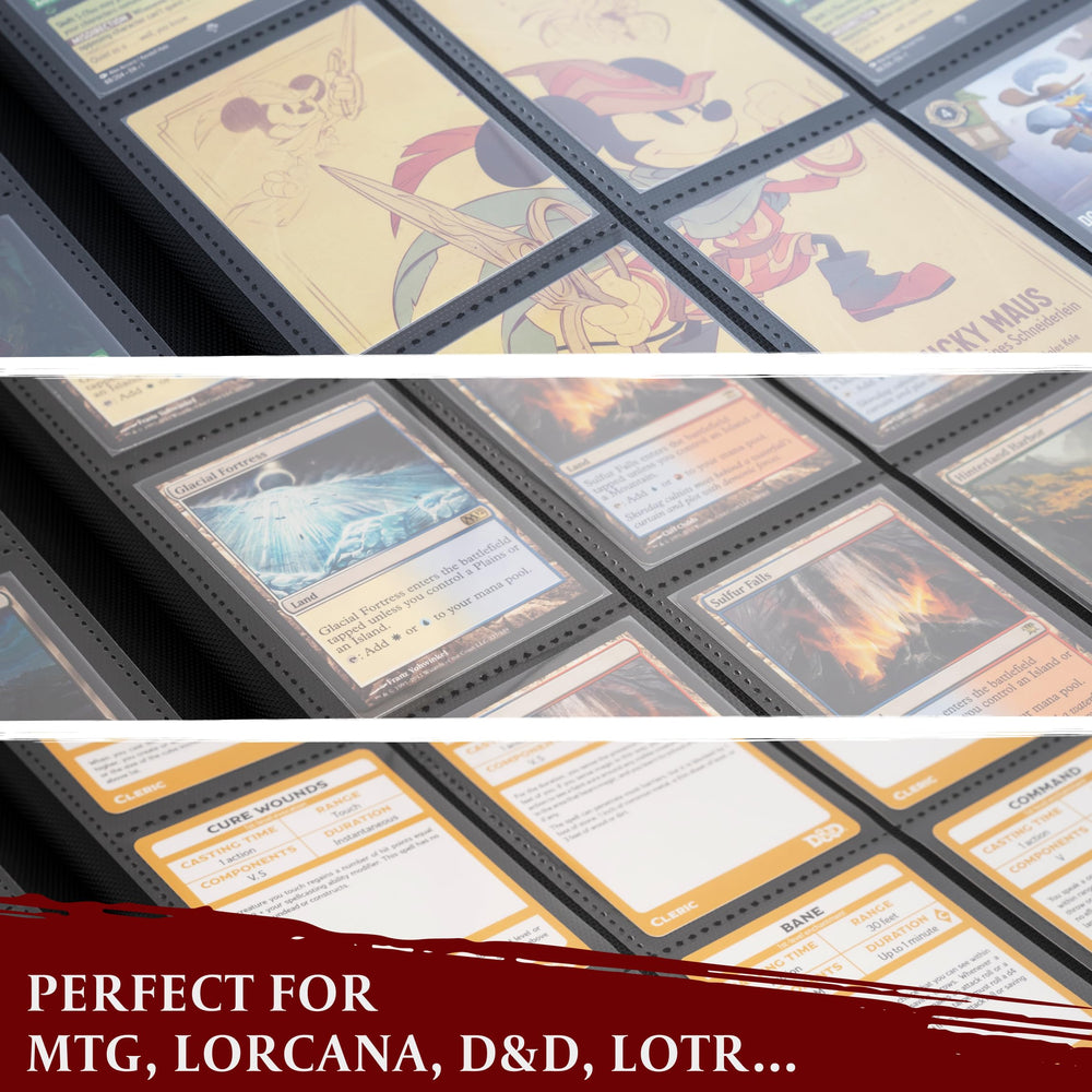 LYNX Trading Card Binder dimensions help plan layout and capacity.