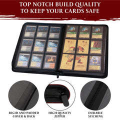 LYNX Trading Card Binder soft interior protects sleeved or unsleeved cards.