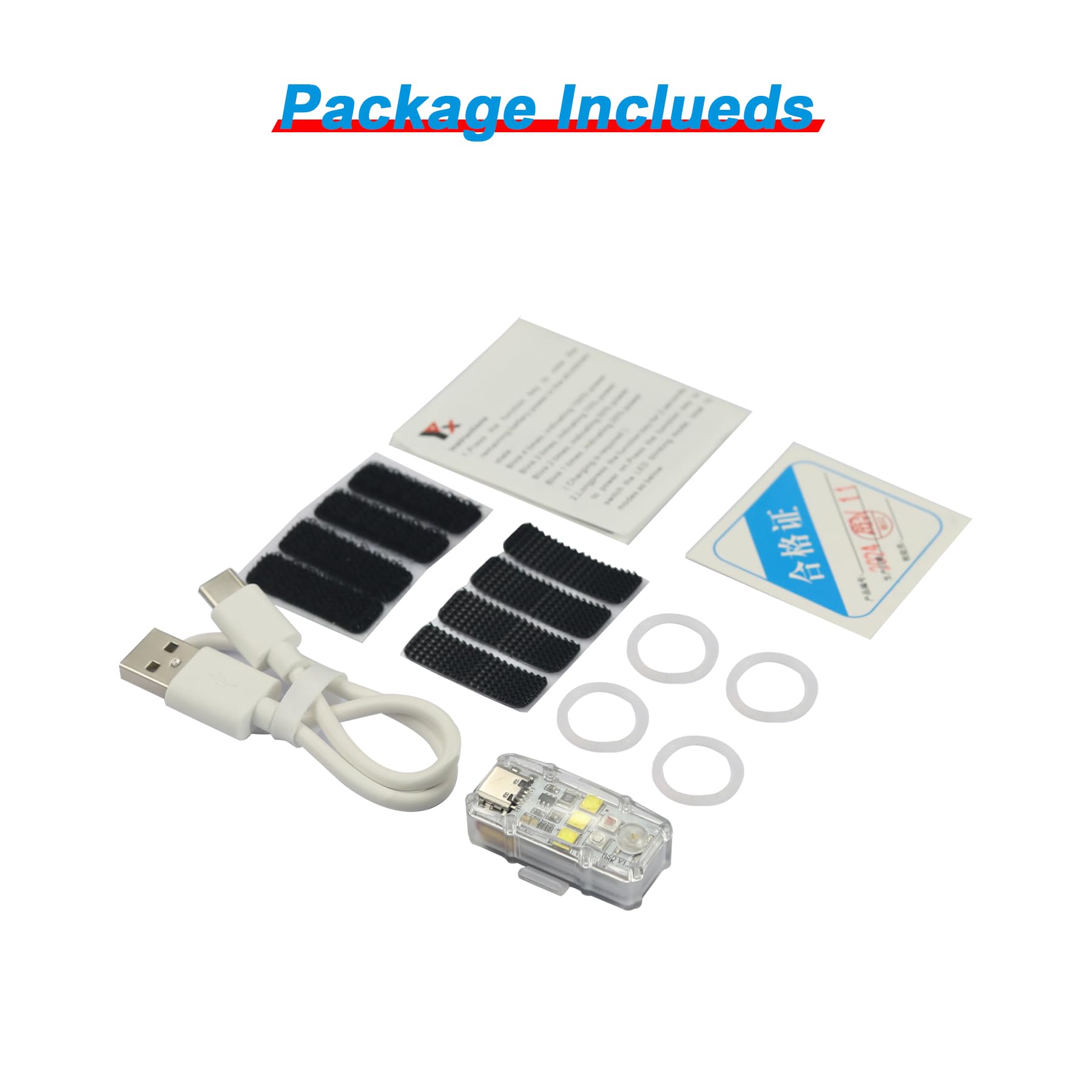 LYONGTECH drone strobe lights pack includes two lights and installation accessories.