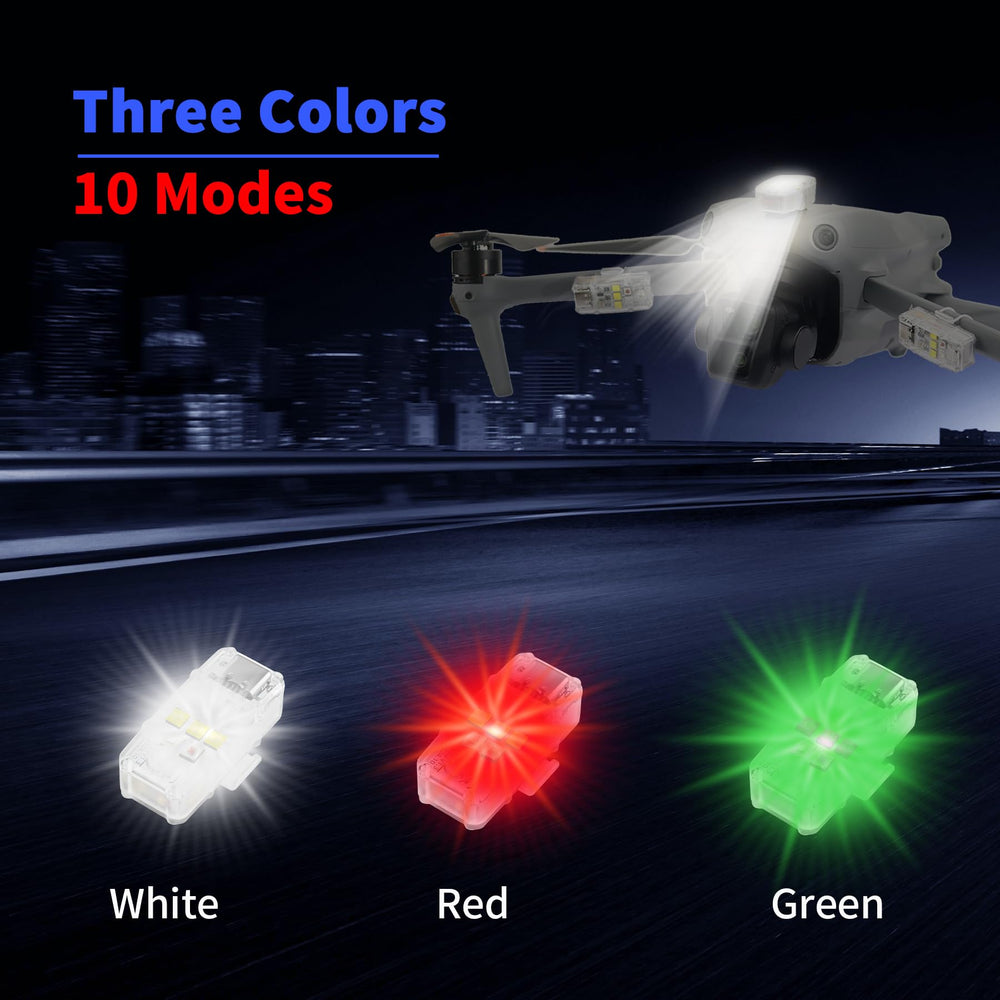 LYONGTECH drone strobe lights in top-mount position for fast, secure attachment on drones.
