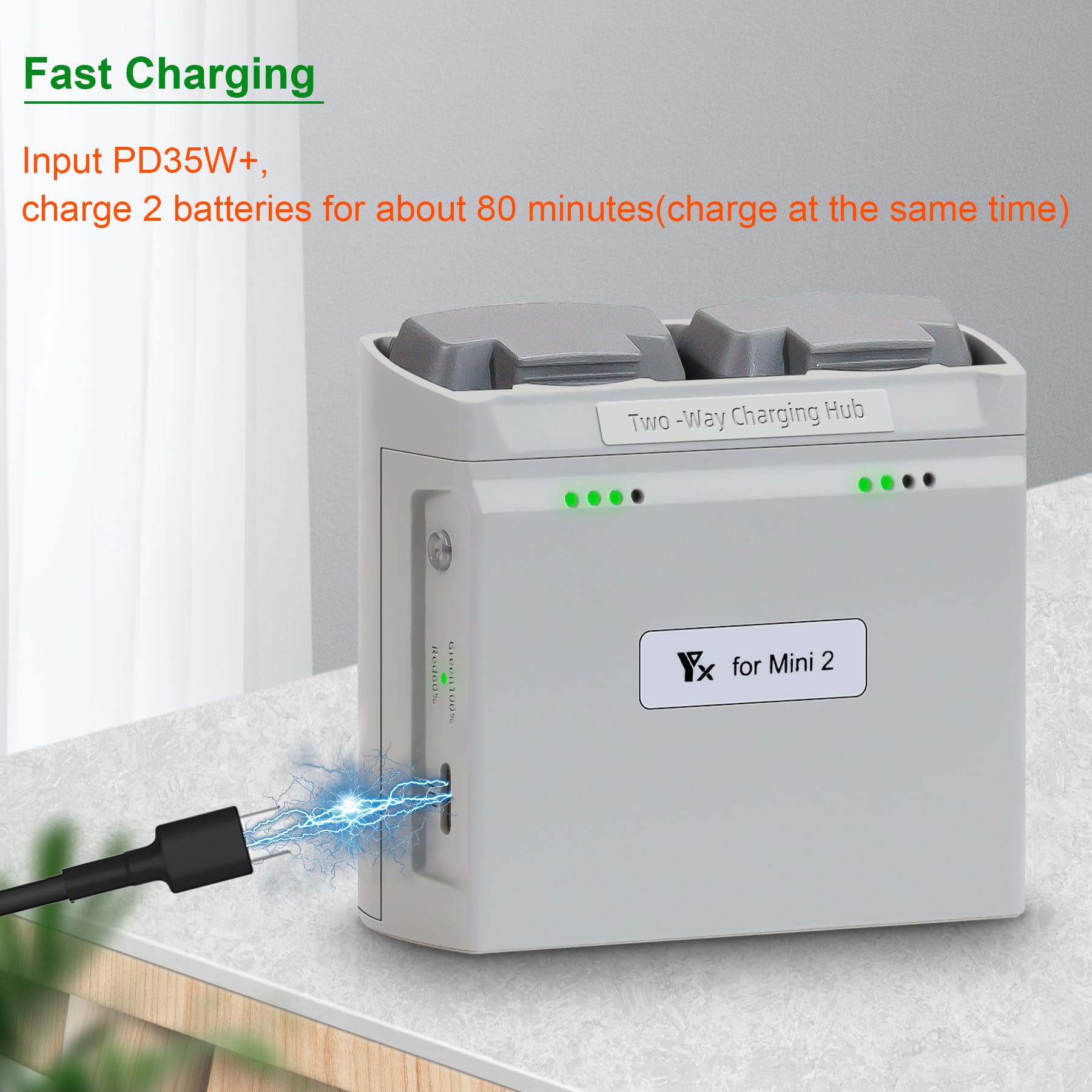 LYONGTECH storage charge mode keeps Mini batteries at 60% for long-term storage.